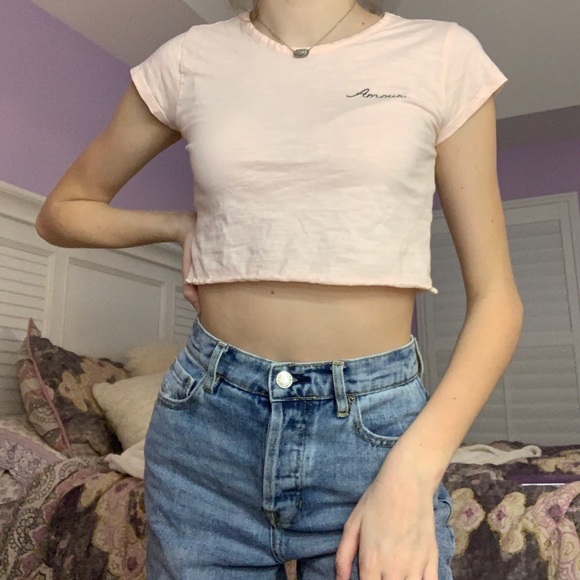 pink amour crop top - Picture 1 of 1